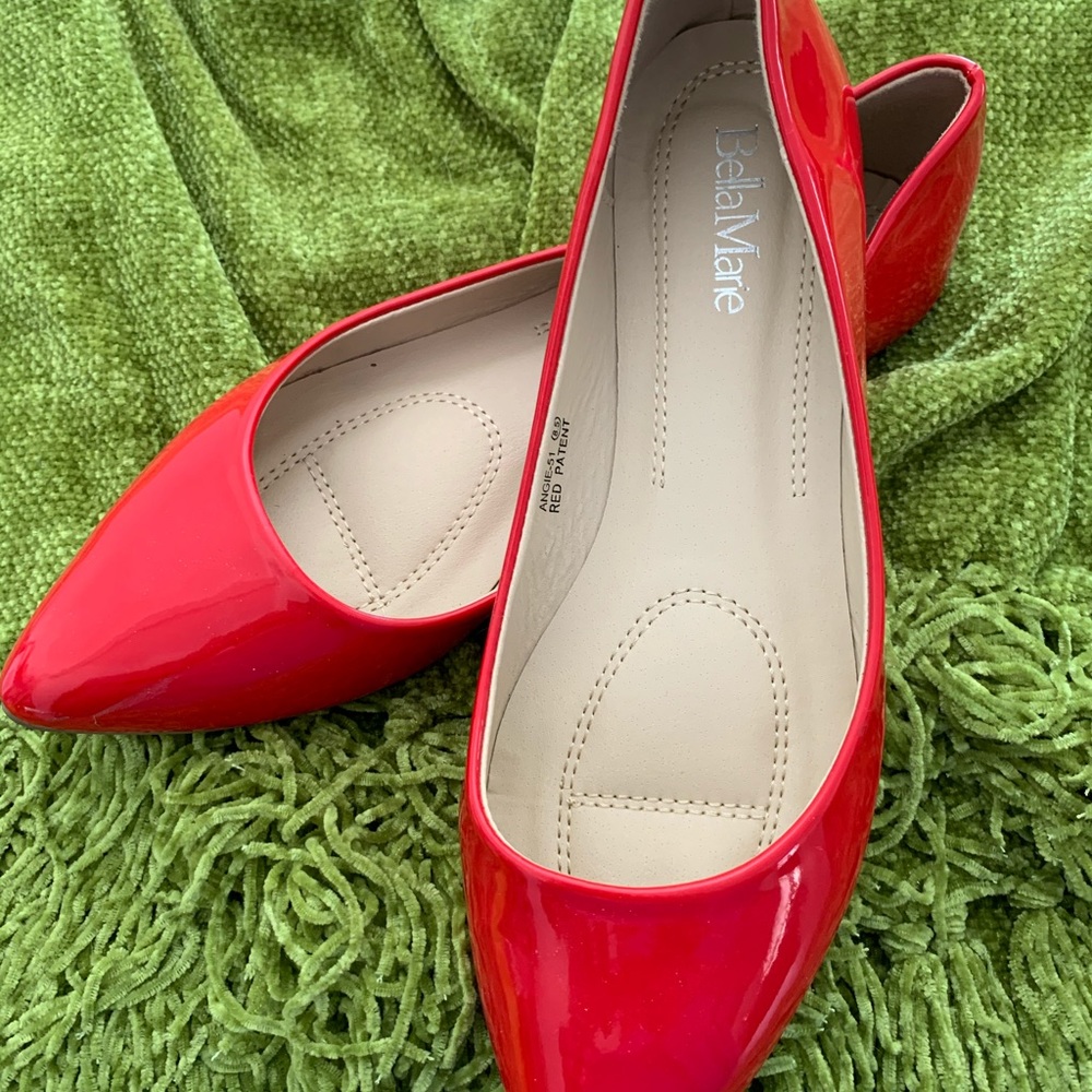 2 pairs of 8.5 Riverberry Flats Red & Yellow